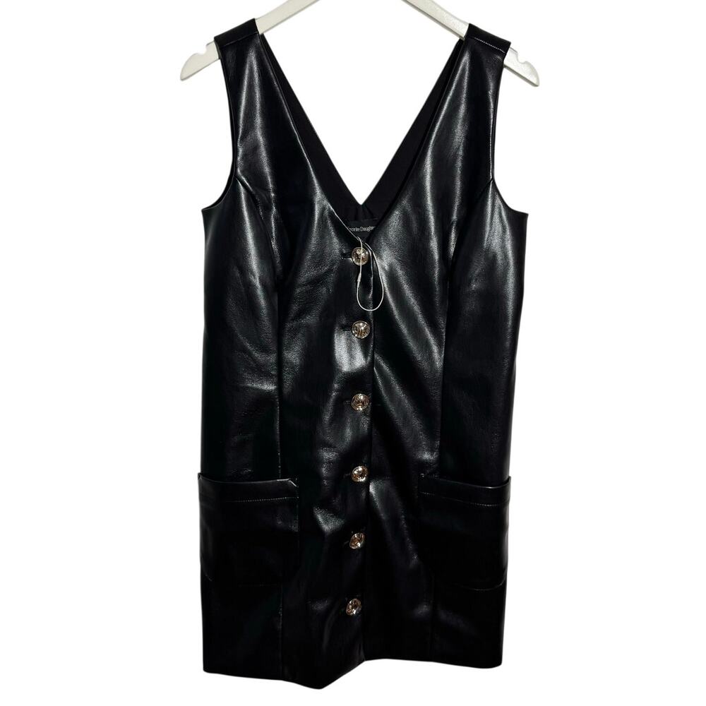 Favorite Daughter Sasha NWOT Faux Leather Mini Dress XS 90s City Chic Capsule